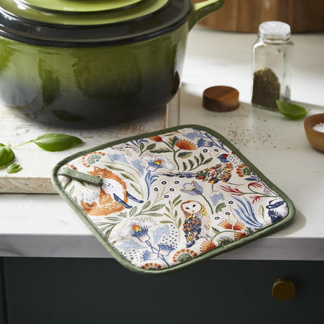 Ulster Weavers Blackthorn Floral Cotton Textiles Pot Mat - Blackthorn Pot Mat In Beige 3