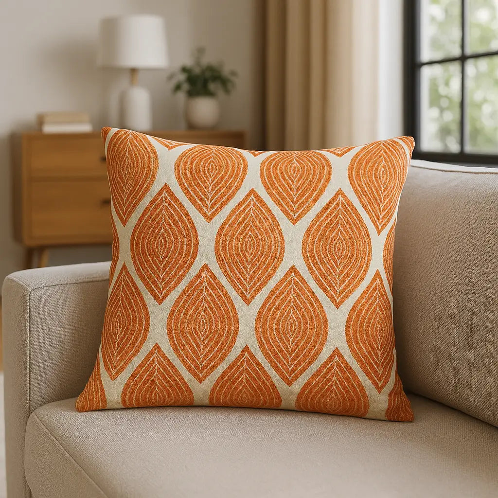 Bliss Chenille Cantaloupe Cushion Cover 45cm x 45cm