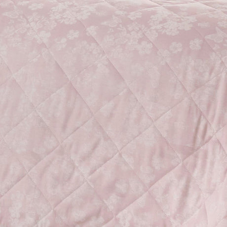 Blossom Jacquard Floral Woven Bedspread - Blossom Bedspread In Blush 240 X 220Cm 3
