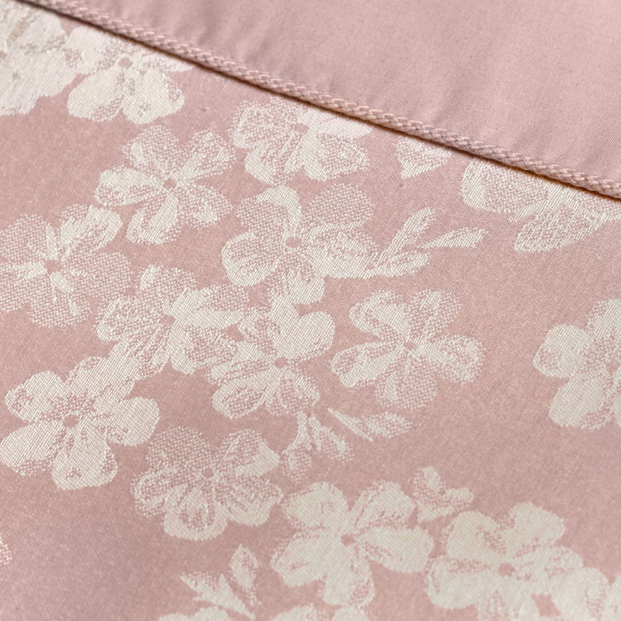 Blossom Jacquard Floral Woven Duvet Cover Set - Blossom Duvet Cover Set In Blush 2