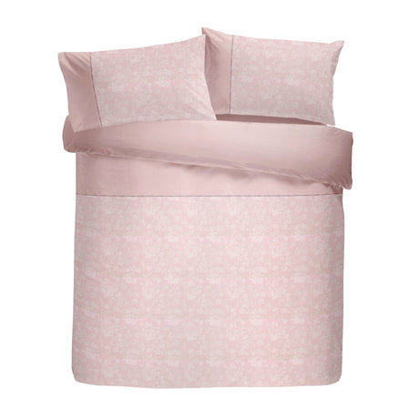 Blossom Jacquard Floral Woven Duvet Cover Set - Blossom Duvet Cover Set In Blush 3