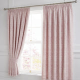 Blossom Jacquard Pencil Pleat Curtains Light Filtering Polycotton