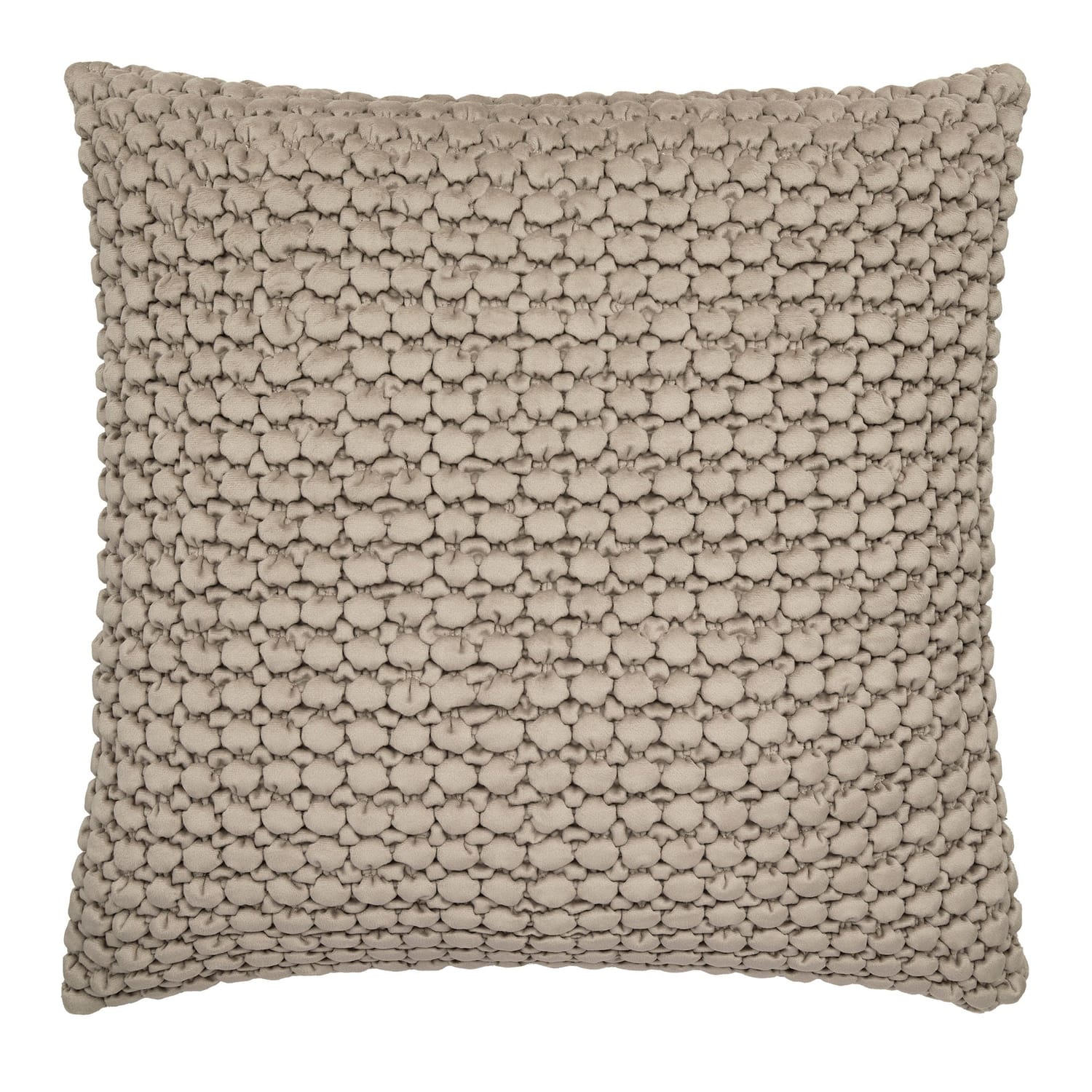 Bobble Textured Filled Cushion / Cover 55 x 55cm 22" x 22" - Natural - Bobble Cushion In Natural 55 X 55Cm 2