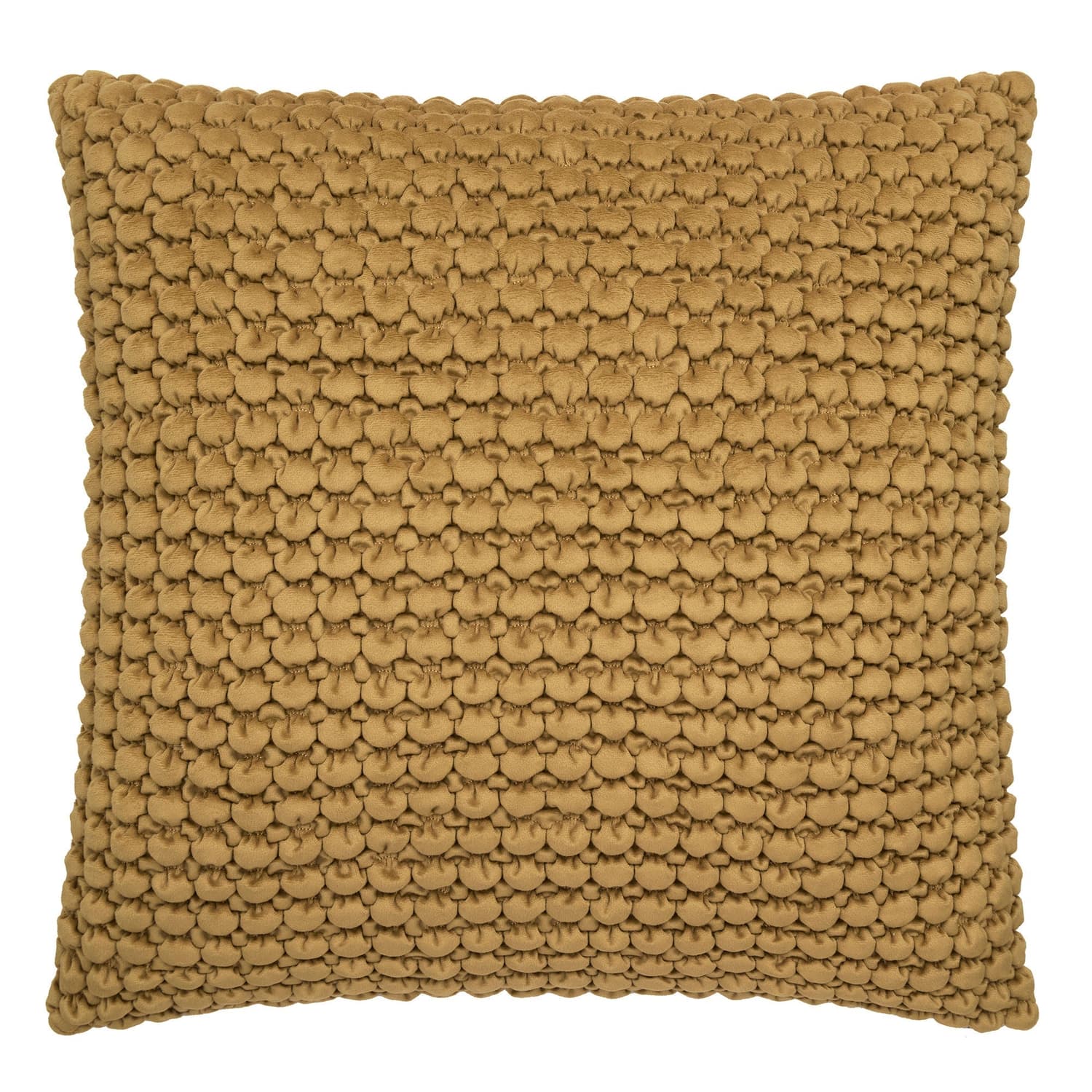 Bobble Textured Filled Cushion / Cover 55 x 55cm 22" x 22" - Ochre - Bobble Cushion In Ochre 55 X 55Cm 2
