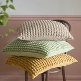 Bobble Textured Filled Cushion / Cover 55 x 55cm 22" x 22" - Ochre - Bobble Cushion In Ochre 55 X 55Cm 4