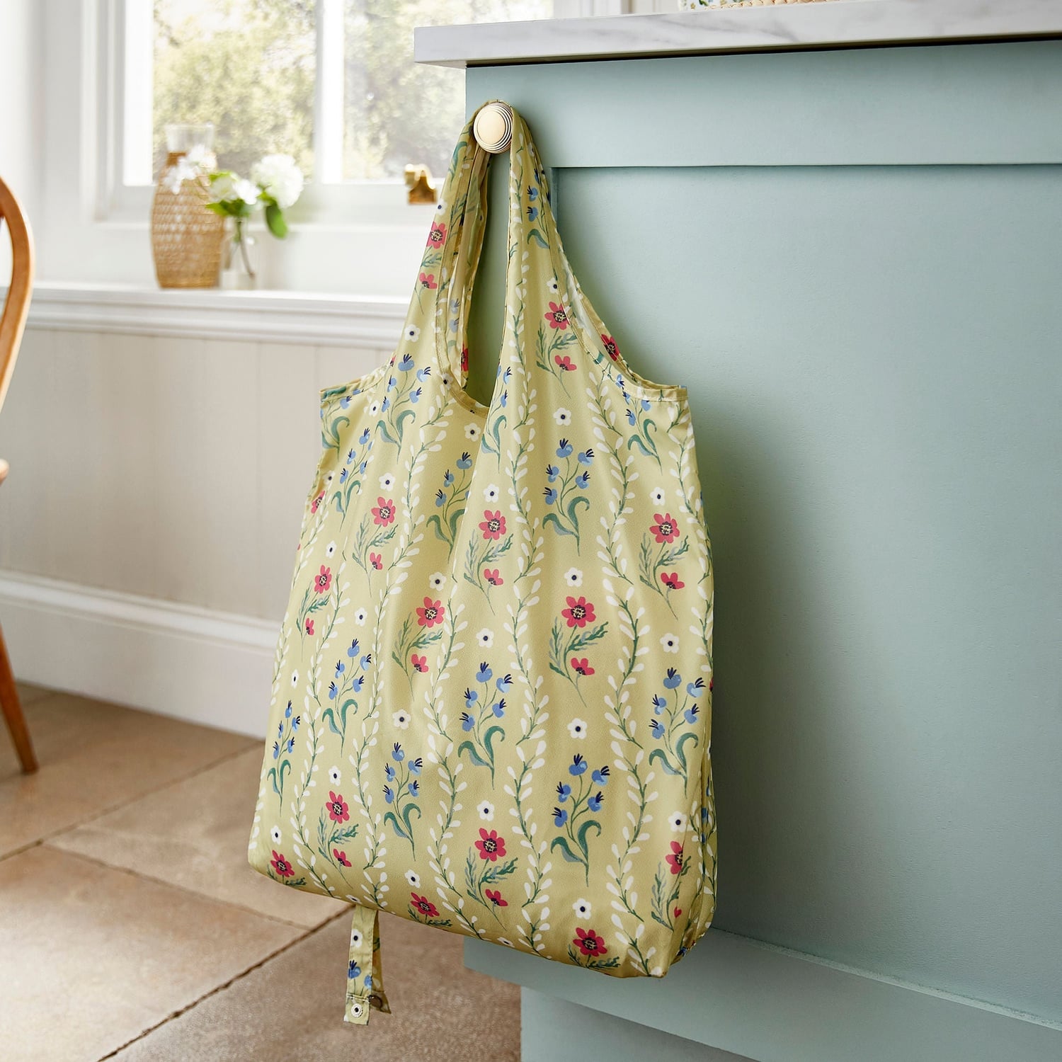 Ulster Weavers Boho Floral Packable Shopping Bag - Boho Floral Foldable Tote Bag Medium In Multicolour 2