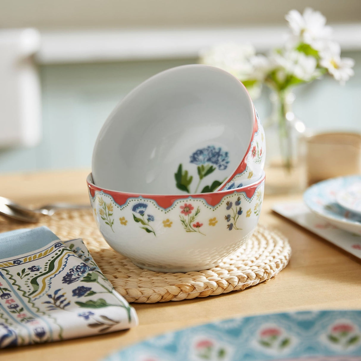 Ulster Weavers Boho Floral Porcelain Bowl - Boho Floral Porcelain Bowl In Multicolour 2