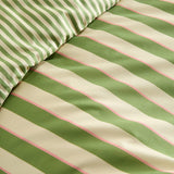 Bold Stripe Green Polycotton Duvet Cover Set - Bold Stripe Duvet Cover Set In Green 3