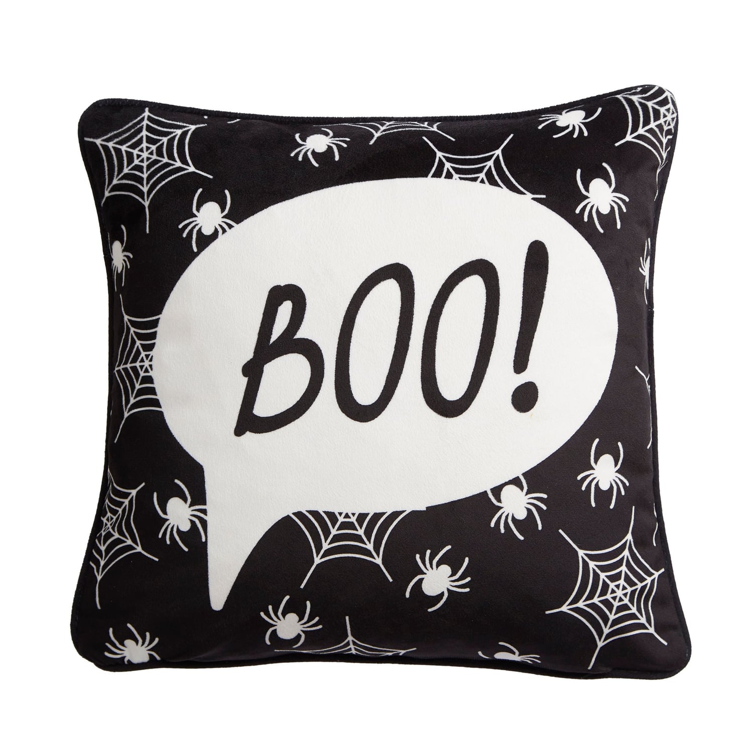 Boo! Halloween Orange Cushion Cover 43cm x 43cm - Black - Boo Halloween Cushion In Black 43 X 43Cm 2