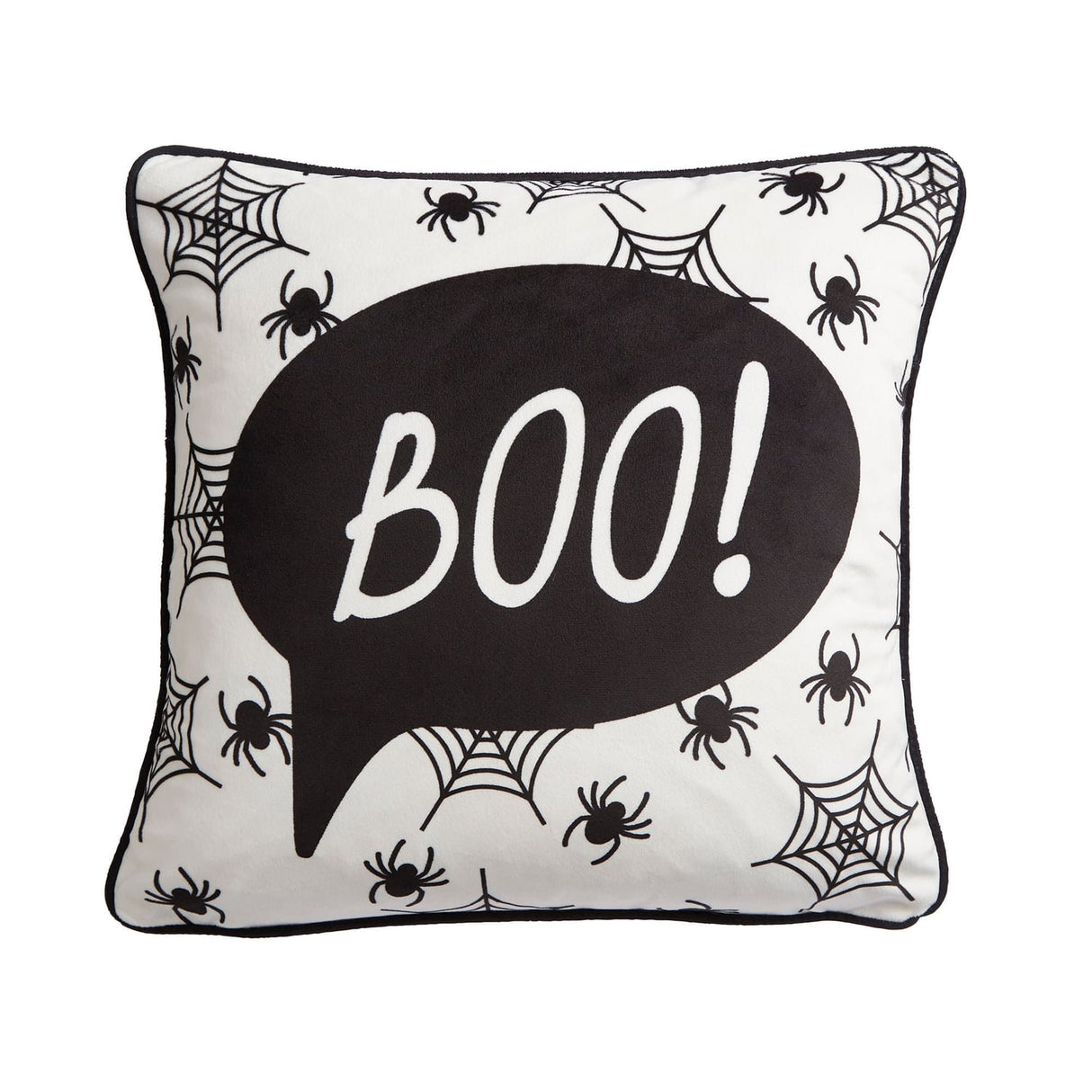 Boo! Halloween Orange Cushion Cover 43cm x 43cm - Black - Boo Halloween Cushion In Black 43 X 43Cm 3