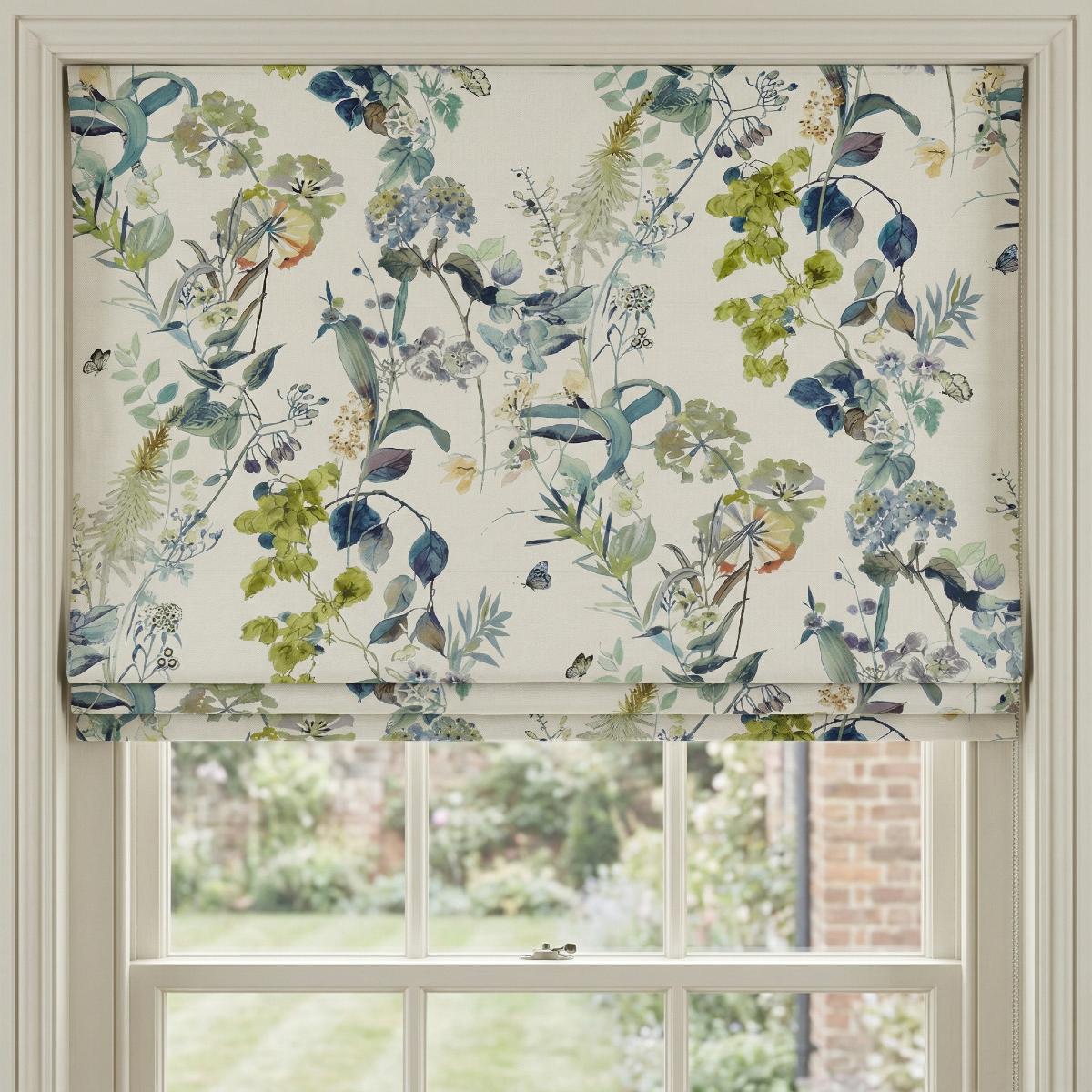 Bougainvillea Made to Measure Roman Blind Waterfall