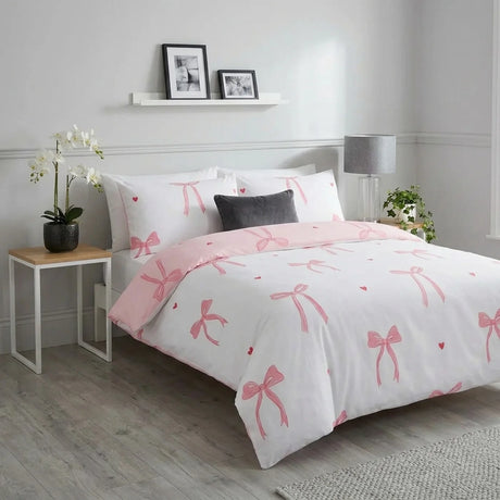 Bows Pink Duvet Cover Bedding Set-3