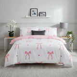 Bows Pink Duvet Cover Bedding Set-8