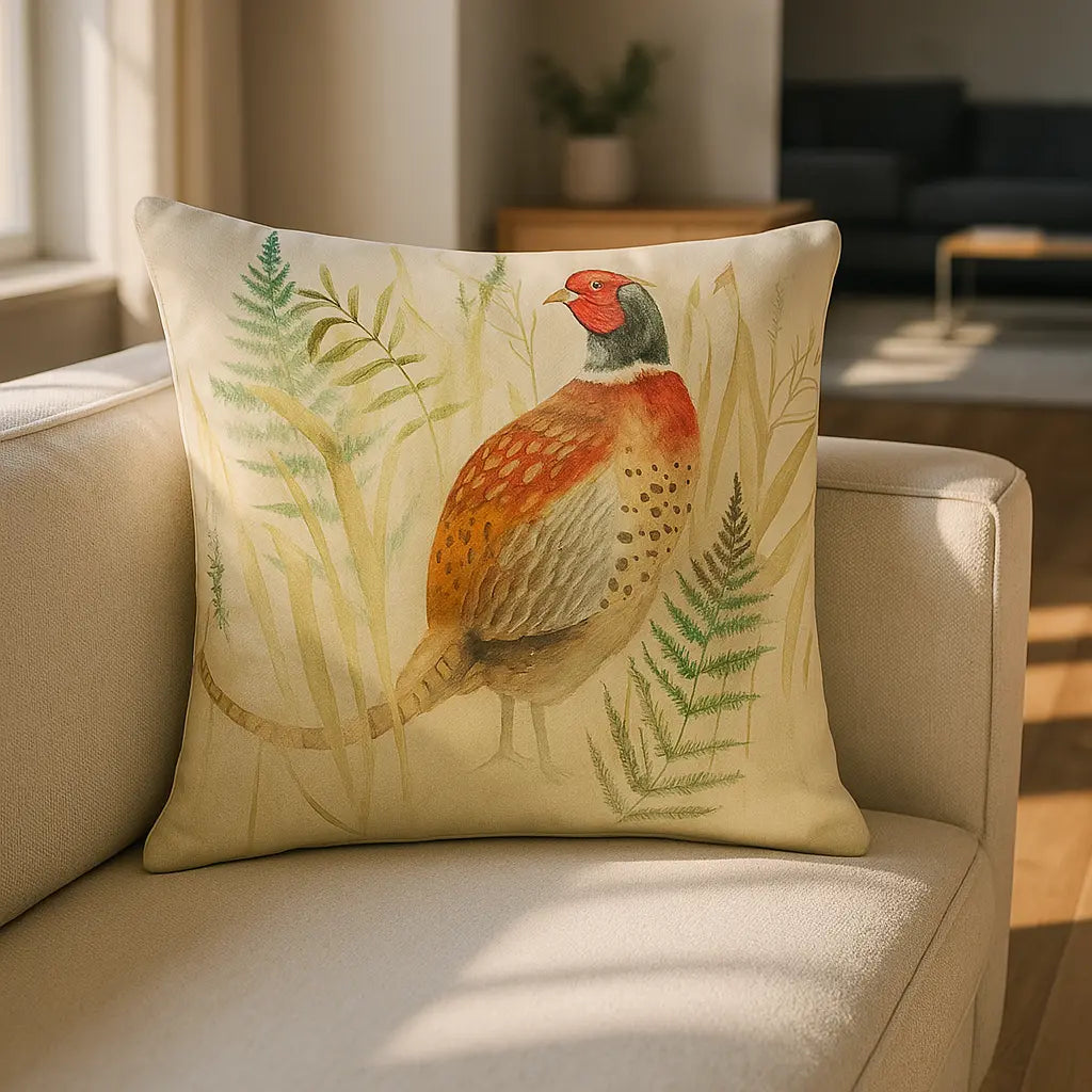 Bramble Pheasant Cushion Cover or Filled Cushion 43cm x 43cm