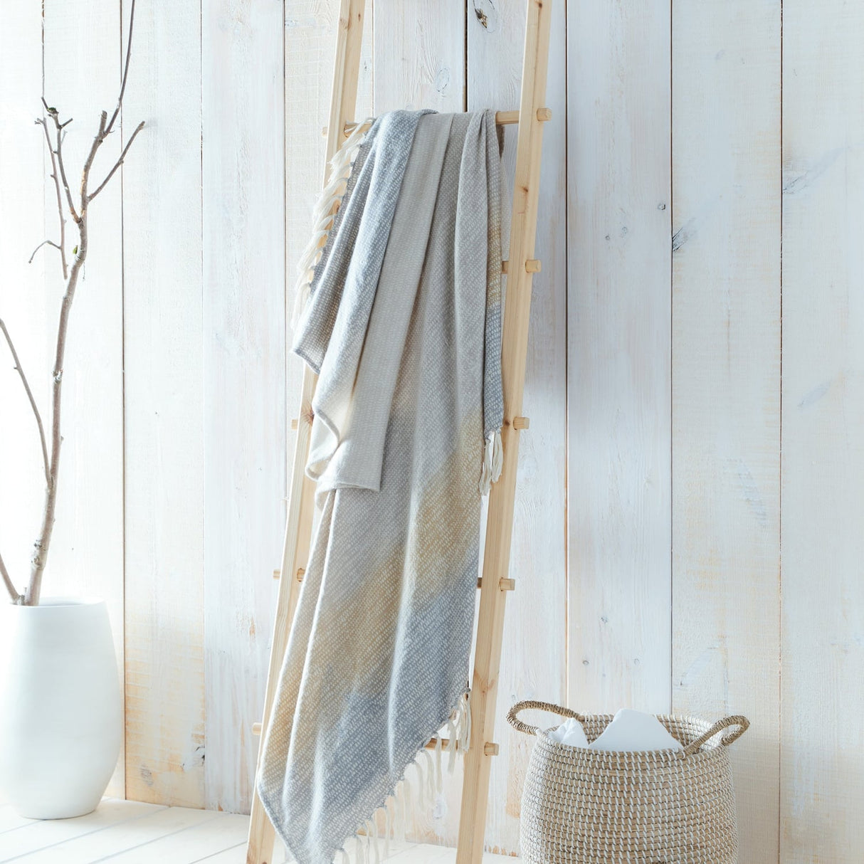 Bretton Eco Friendly Recycled Polyester Soft Throw – Ochre – 130cm x 180cm