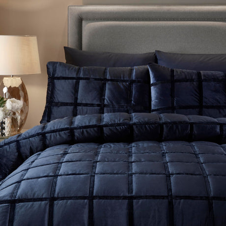 Brighton Square Geometric Duvet Cover Set - Navy - Brighton Square Duvet Cover Set In Navy 2