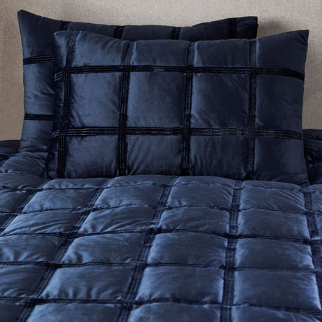 Brighton Square Geometric Duvet Cover Set - Navy - Brighton Square Duvet Cover Set In Navy 3