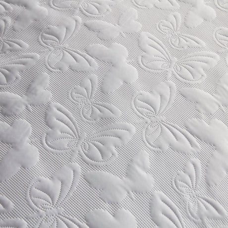 Butterfly Garden Floral Print Microfibre Duvet Cover Set - Butterfly Garden Duvet Cover Set In White 4