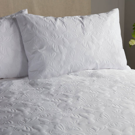 Butterfly Garden Floral Print Microfibre Duvet Cover Set - Butterfly Garden Duvet Cover Set In White 5