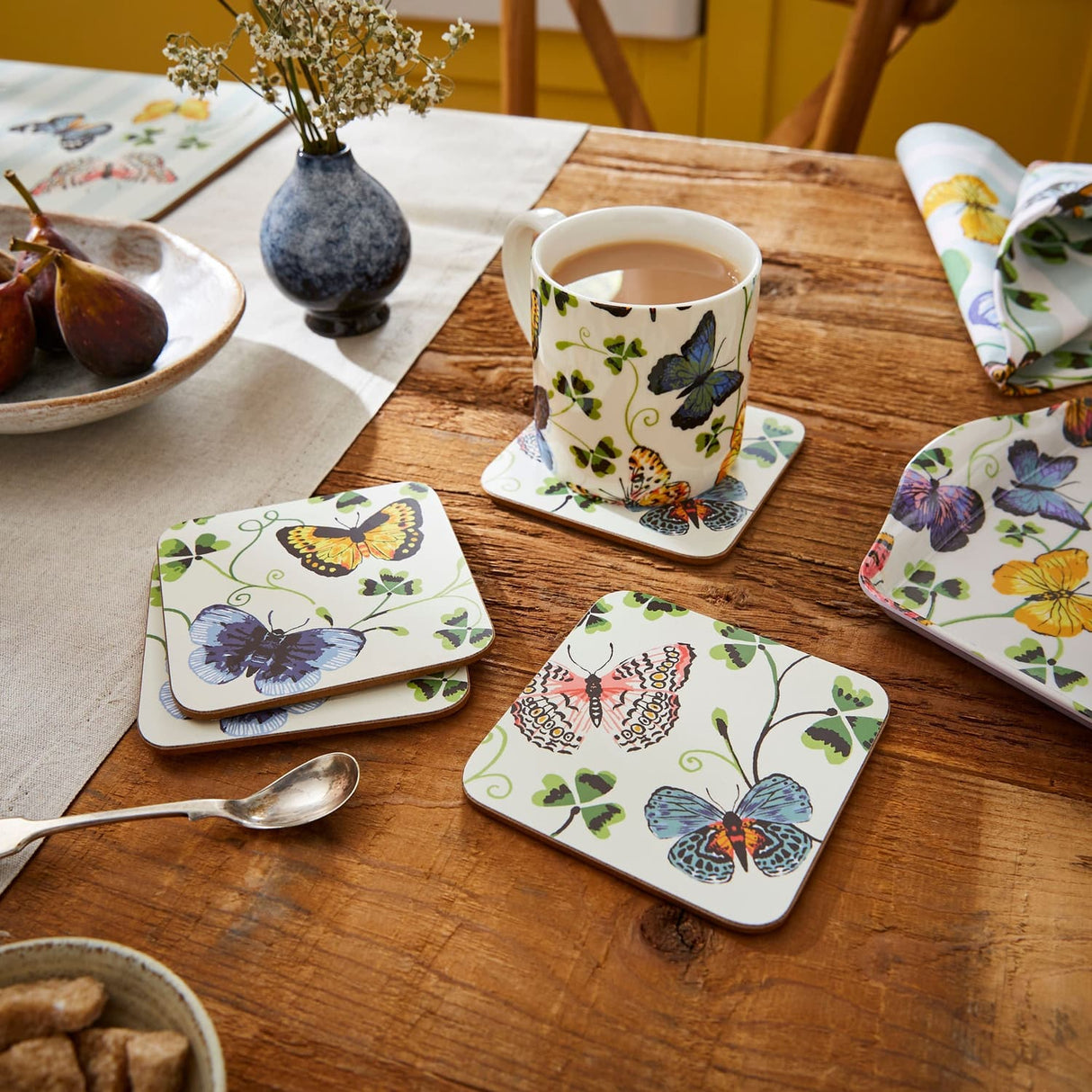 Ulster Weavers Butterfly Grove Floral Bone China Mug - Butterfly Grove Bone China Mug In Blue 3