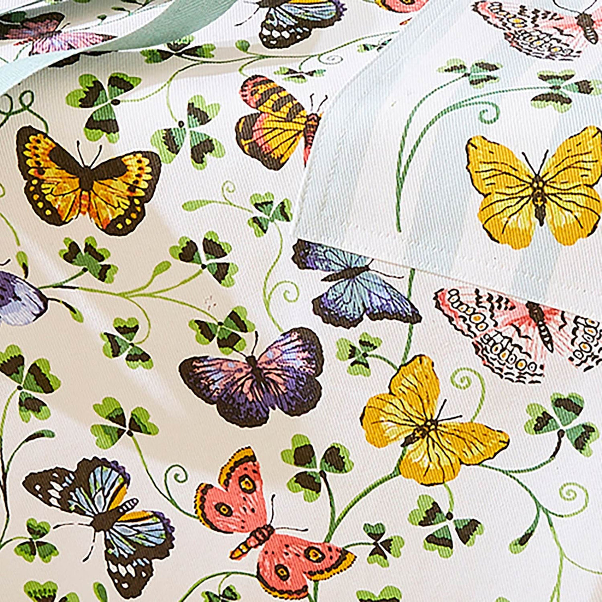 Ulster Weavers Butterfly Grove Floral Cotton Apron - Butterfly Grove Cotton Apron In Blue 4