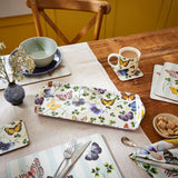 Ulster Weavers Butterfly Grove Floral Large Scatter Tray - Butterfly Grove Small Serving Tray In Blue 2