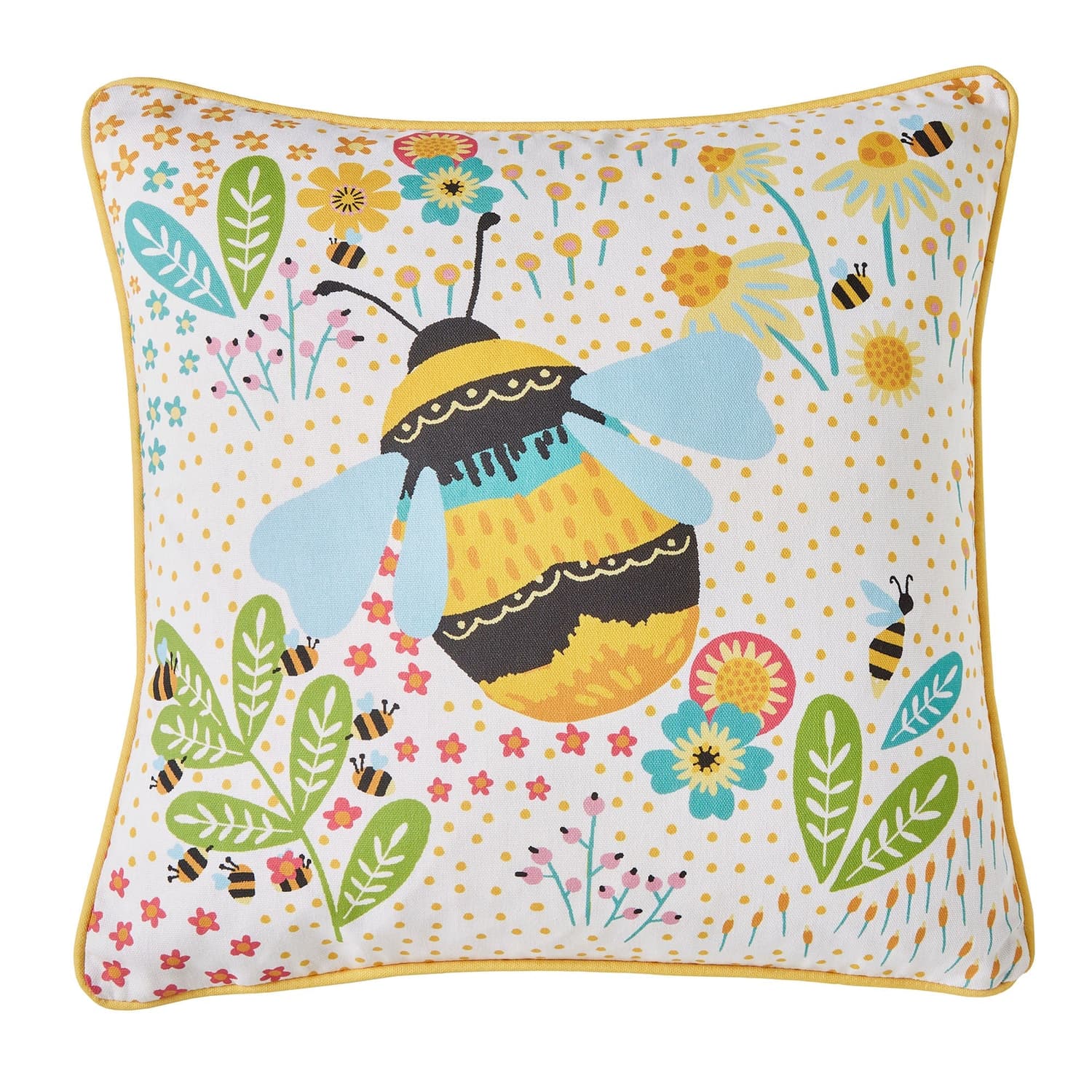Buzzy Bee Outdoor Cushion Cover 43cm x 43cm - Buzzy Bee Outdoor Cushion In Ochre 43 X 43Cm 2
