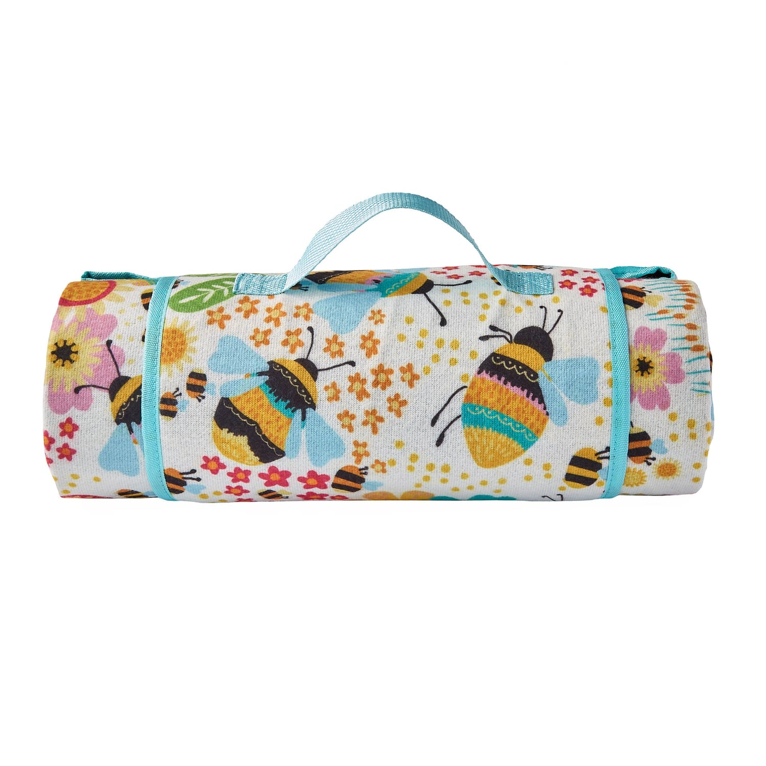 Buzzy Bee Ochre Outdoor Picnic Blanket 135 x 150cm - Buzzy Bee Outdoor Picnic Blanket In Ochre 135 X 150Cm 3