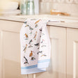 Coastal Birds Cotton Tea Towel in Blue