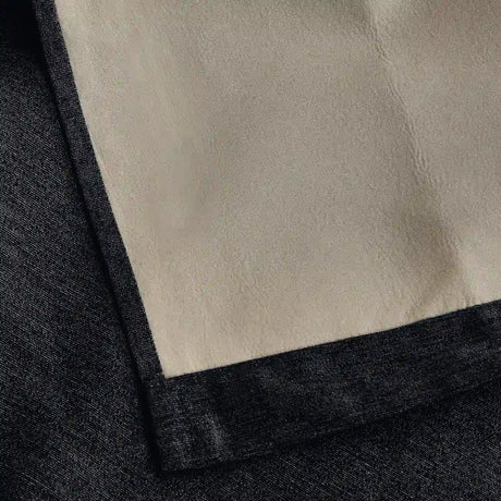 Alan Symonds Chenille Blackout Eyelet Ring Top Curtains in Black - Image 3