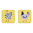 Chick Chicken Coasters 4 Pack in Yellow