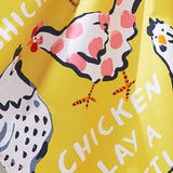 Chick Chicken Cotton Tea Towel in Yellow