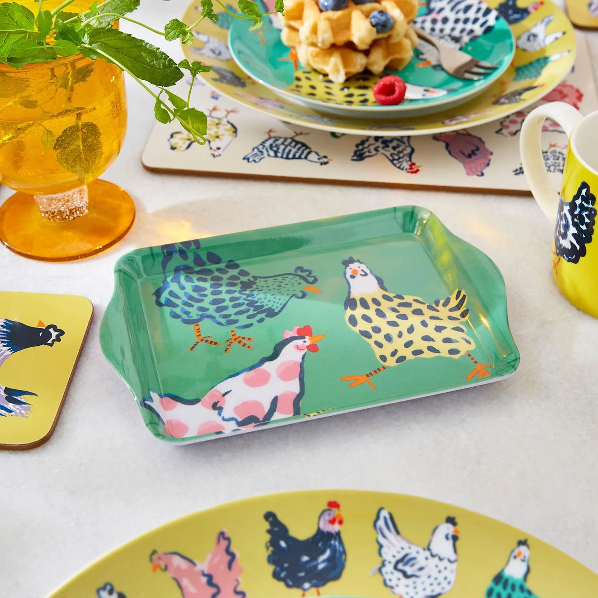 Chick Chicken Scatter Tray in Yellow