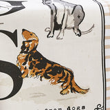 Country Dogs Cotton Tea Towel in Brown