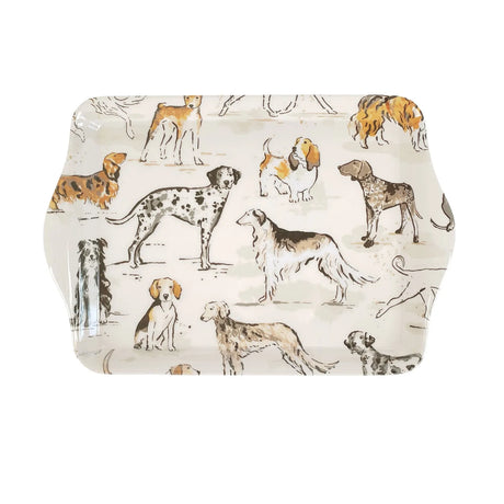 Country Dogs Scatter Tray in Brown