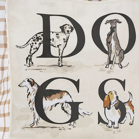 Country Dogs Foldable Tote Bag Medium in Brown