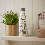 Country Dogs Water Bottle in Brown