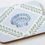 Coastal Treasures Coasters 4 Pack in Blue