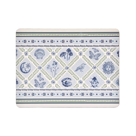 Coastal Treasures Placemat 4 Pack in Blue