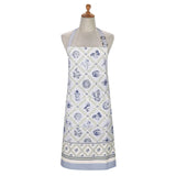 Coastal Treasures Cotton Apron in Blue