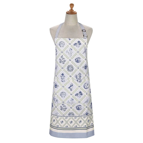 Coastal Treasures Cotton Apron in Blue