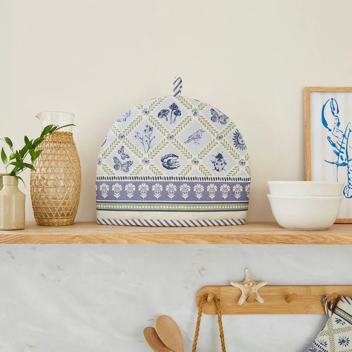 Coastal Treasures Tea Cosy in Blue