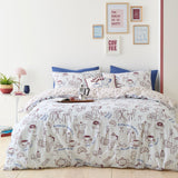 Coffee Club Blue Polycotton Duvet Cover Set product image 5