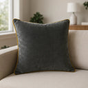 Meridian Velvet Piped Cushion Cover 22" x 22" (55cm x 55cm) by Paoletti