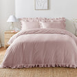 Cassia Frill 100% Cotton Duvet Cover Set - Lavender