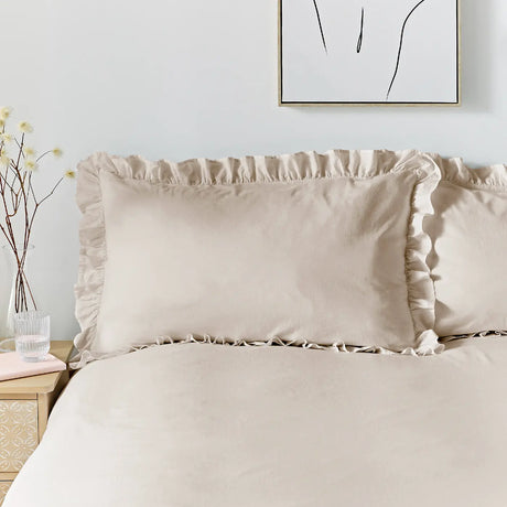 Cassia Frill Cotton Duvet Cover Set by Appletree Loft