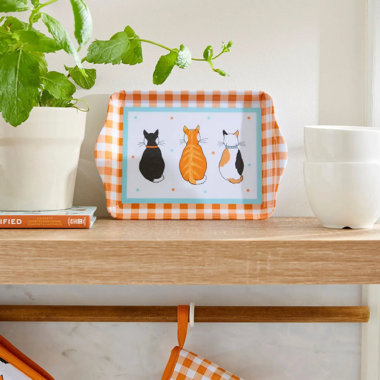 Cats In Waiting 2026 Scatter Tray in Orange