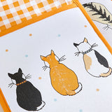 Cats In Waiting 2026 Double Oven Glove in Orange