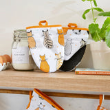 Cats In Waiting 2026 Microwave Mitts Pair in Orange