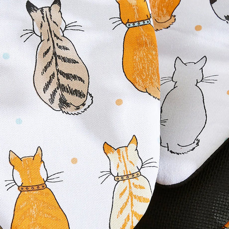 Cats In Waiting 2026 Microwave Mitts Pair in Orange